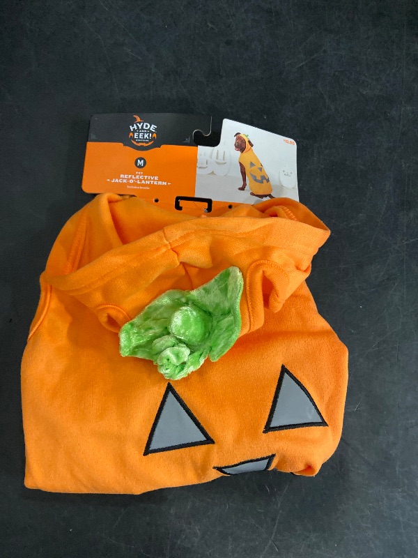 Photo 1 of (M) Boutique Reflective Halloween Jack-o-lantern Pumpkin Dog Costume