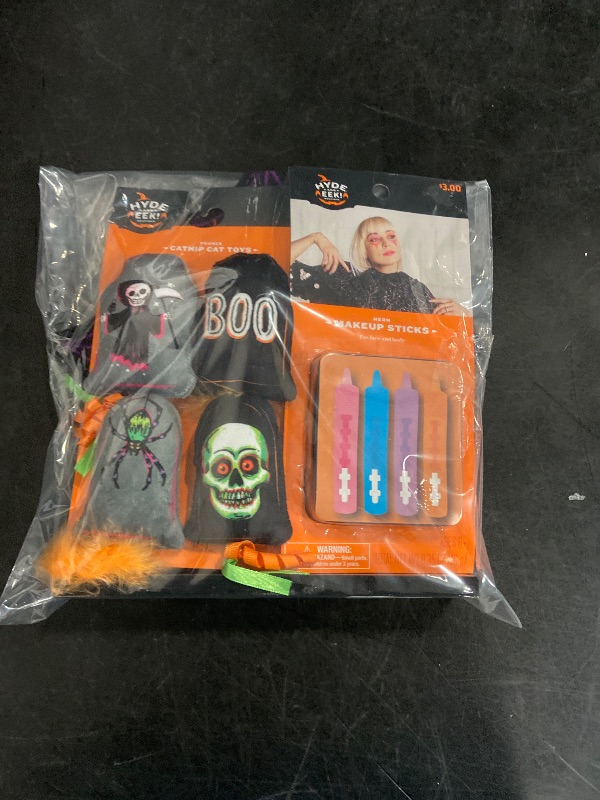 Photo 1 of 3Pc Misc. Halloween items -4pc Cat Toys - 4pc  Makeup - 1 Placemat / Decor
