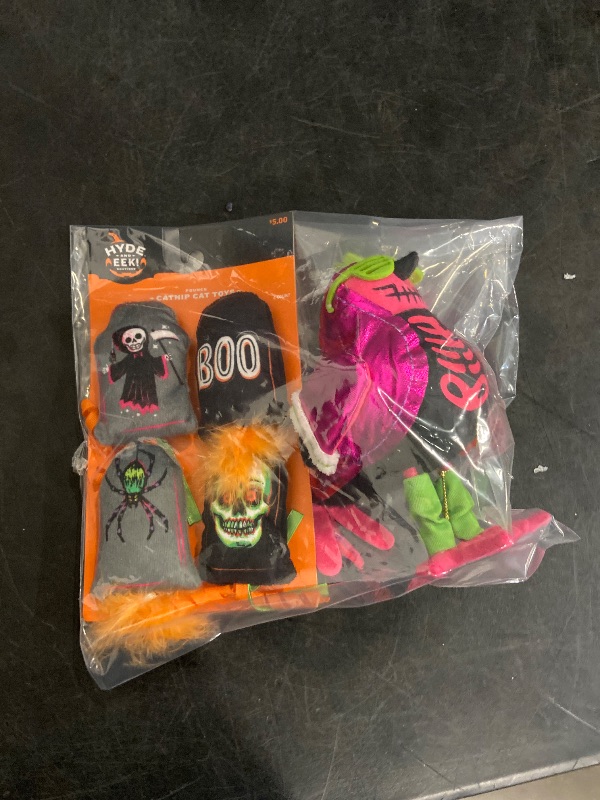 Photo 1 of 2Pc Misc Halloween items. - 1 Bird Decor & 4Pc Cat Toy 
