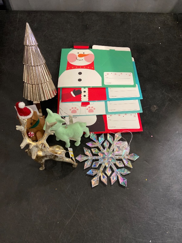 Photo 1 of 9Pc Christmas Bundle - 4 Boxes - 4 Various Ornaments - 1 Tree Decor 