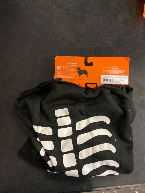 Photo 1 of Large -Halloween Skeleton Glow Hoodie Dog Costume