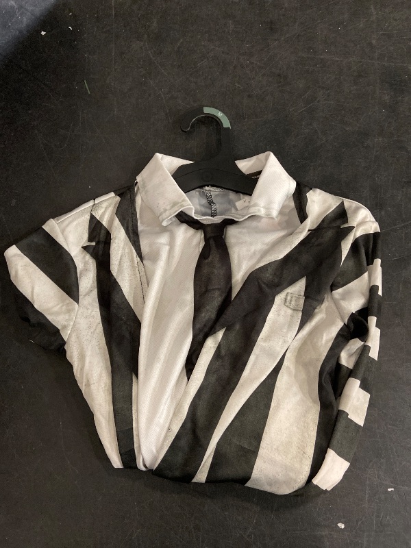 Photo 1 of M- Boys Beetlejuice Jumpsuit with Faux Jacket & Tie Halloween Costume