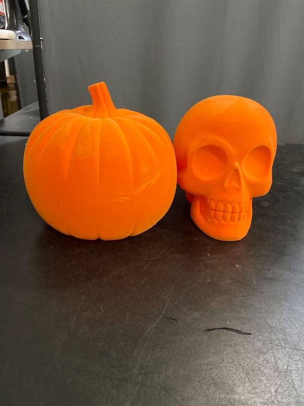 Photo 1 of 7.5” Height - Halloween/Fall Pumpkin / Skull
