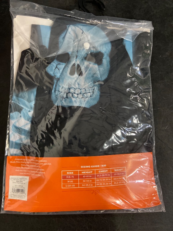Photo 1 of S (6-7) Boys Black & White X-Ray Skeleton Halloween Costume Jumpsuit