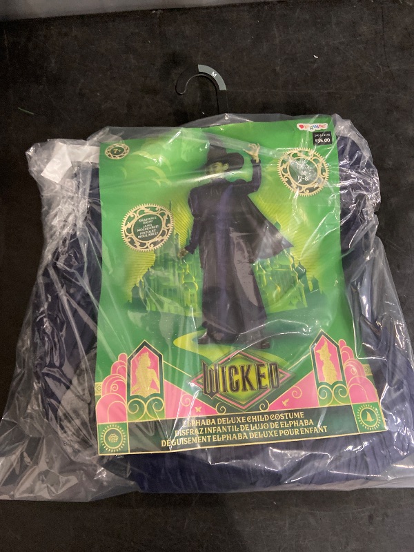 Photo 1 of M (7-8) Girl's Wicked Deluxe Elphaba Costume