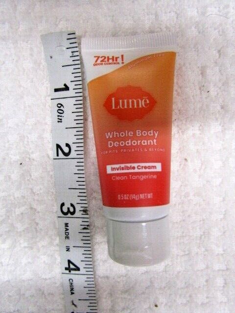 Photo 1 of 5- Lume Whole Body Women’s Deodorant - Trial Size Invisible Cream Aluminum Free - Clean Tangerine - .5oz Tube