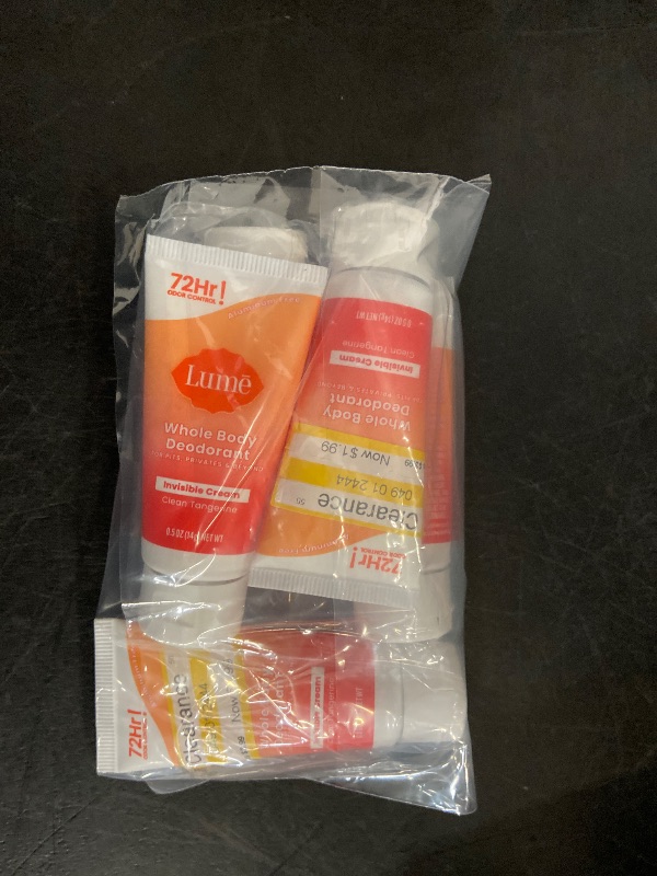 Photo 1 of 5- Lume Whole Body Women’s Deodorant - Trial Size Invisible Cream Aluminum Free - Clean Tangerine - .5oz Tube