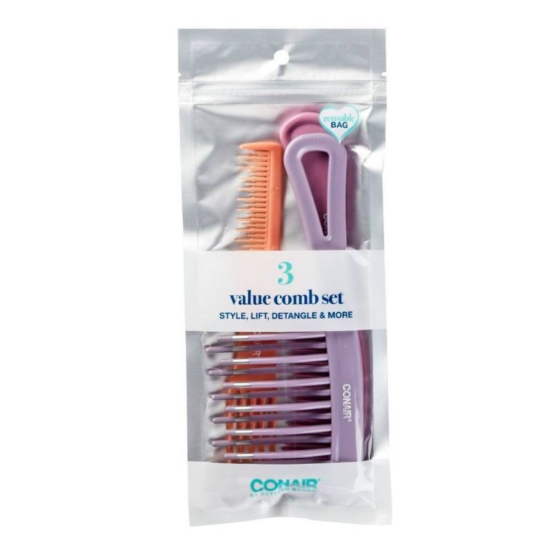 Photo 1 of Conair Hair Comb Set - 3ct/ Vitamasques Lip Mask and Repair - Plump - 0.13 Fl Oz