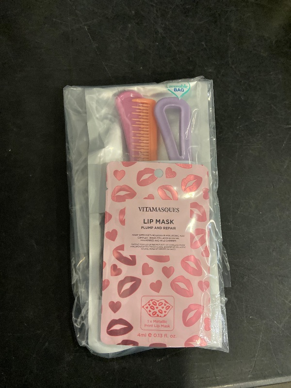Photo 1 of Conair Hair Comb Set - 3ct/ Vitamasques Lip Mask and Repair - Plump - 0.13 Fl Oz