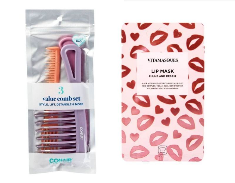 Photo 1 of Conair Hair Comb Set - 3ct/ Vitamasques Lip Mask and Repair - Plump - 0.13 Fl Oz
