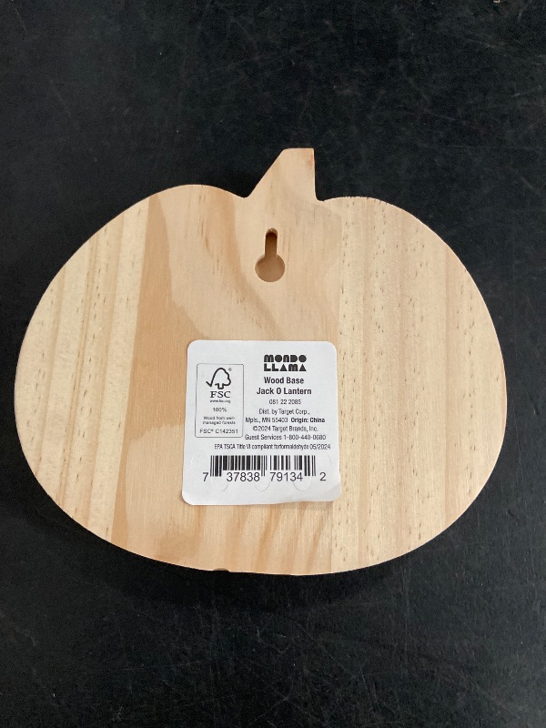 Photo 1 of Mondo Llama Halloween Jack-O-Lantern Hanging Wood Sign