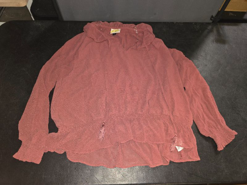 Photo 1 of L Women's Long Sleeve Blouse - Universal Thread™ Dark Mauve