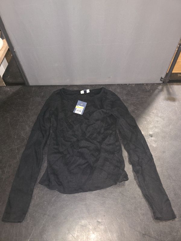 Photo 1 of M Women's Long Sleeve Boat Neck T-Shirt - Universal Thread™ Black 
