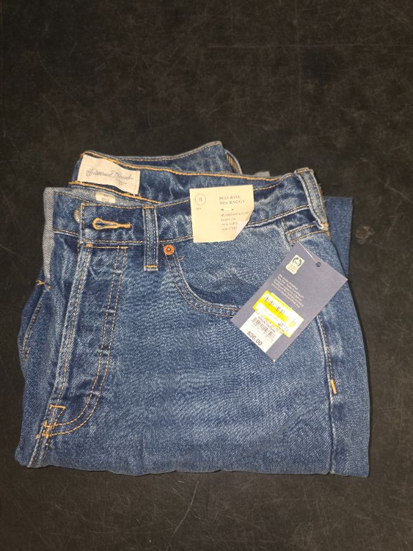 Photo 1 of S 6 Women's Mid-Rise 90's Baggy Jeans - Universal Thread™ Dark Wash 