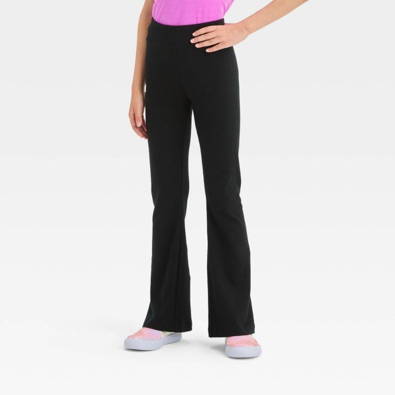Photo 1 of Small Girls' Flare Leggings - Cat & Jack™ High Rise, Elastic Waist, Jersey Fabric