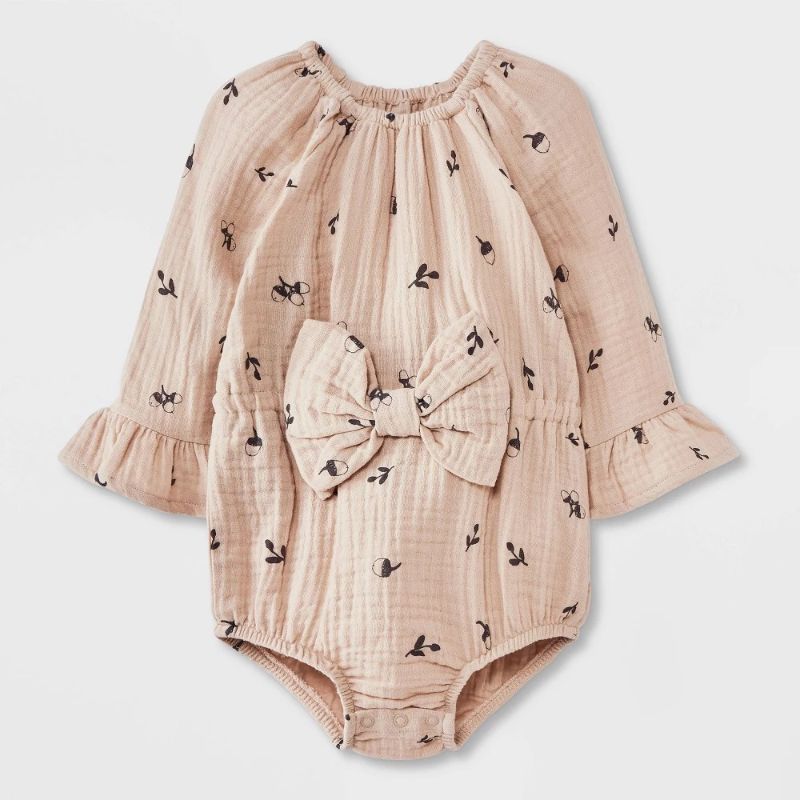 Photo 1 of 12M Grayson Mini Baby Girls' Bow Romper - Cream