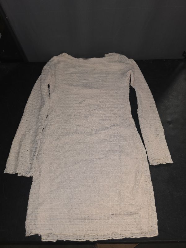 Photo 1 of XS Women's Split Long Sleeve Mini a-Line Holiday Dress - Wild Fable™ Off-Whit