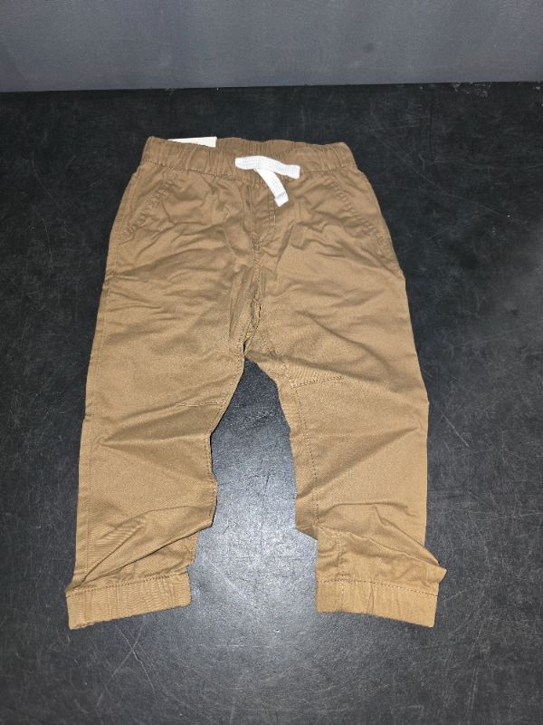 Photo 1 of 3T Toddler Boys' Woven Jogger Pants - Cat & Jack Cotton-Spandex Blend, Elastic Waist, Reinforced Knees