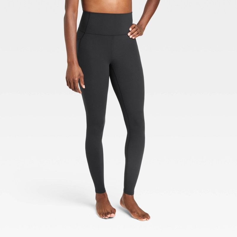 Photo 1 of XL Women's Everyday Soft Ultra High-Rise Pocketed Leggings - All in Motion™ Black XL: Moisture Wicking, Quick Dry, UPF 50+