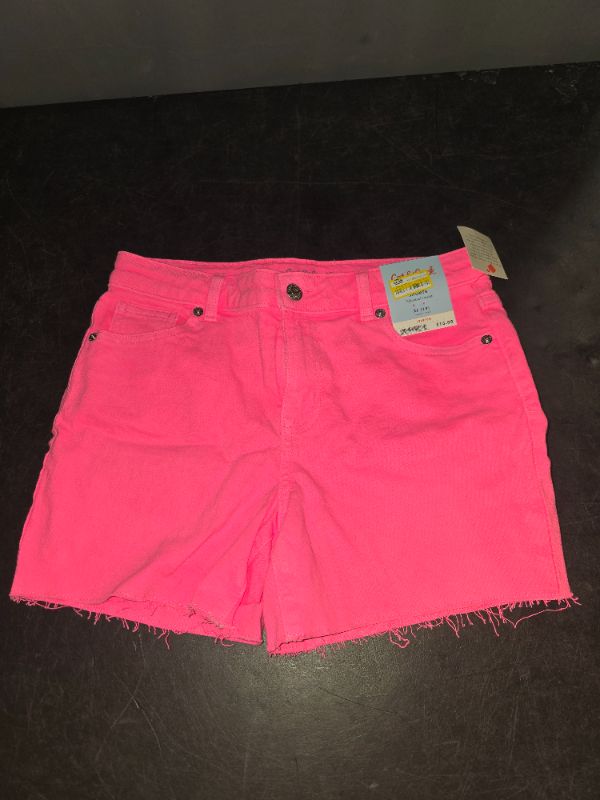 Photo 1 of XL Girls' Mid-Rise Cut-Off Jean Shorts - Cat & Jack™ Neon Pink 