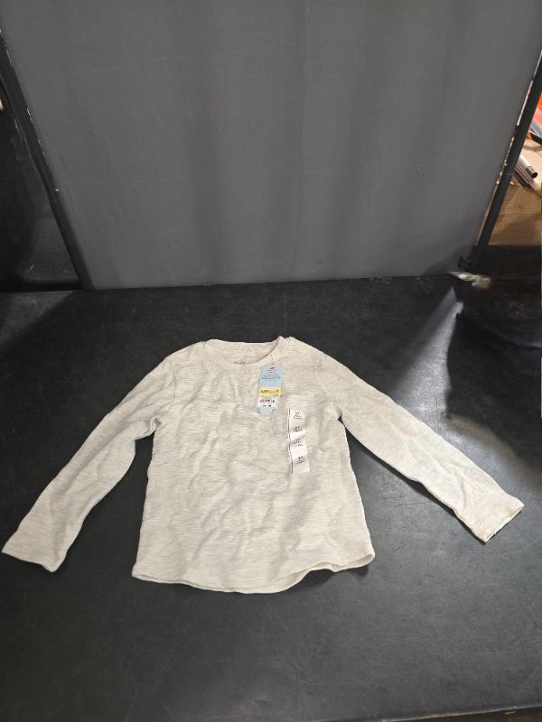Photo 1 of 5T Toddler Boys' Long Sleeve Pocket T-Shirt - Cat & Jack Beige