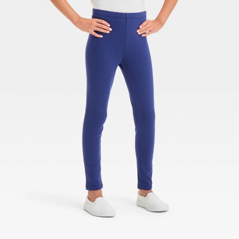 Photo 1 of M Girls' Cozy Leggings - Cat & Jack™ Navy Blue