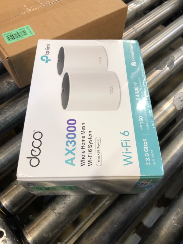 Photo 1 of TP-Link Deco AX3000 WiFi 6 Mesh System - Covers up to 4500 Sq.Ft, Replaces Wireless Router and Extender, 3 Gigabit Ports per Unit, Supports Ethernet Backhaul (Deco X55, 2-Pack)