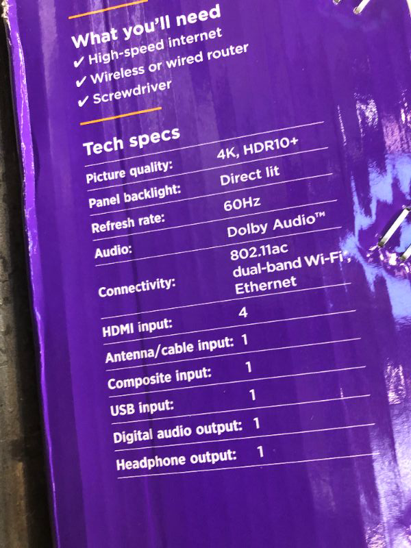Photo 1 of Roku Smart TV – 55-Inch Select Series 4K HDR RokuTV with Roku Enhanced Voice Remote, Brilliant 4K Picture, Automatic Brightness, & Seamless Streaming – Live Local News, Sports, Family Entertainment