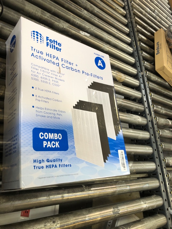 Photo 1 of Fette Filter - 115115 Premium True HEPA H13 Filter Compatible with Winix Filter A 115115 Size 21 Plasma Wave Air Purifier AM90 P300 5300 5500 5300-2 6300-2 6300 C909 9800 C535 - Pack of 2 + 8