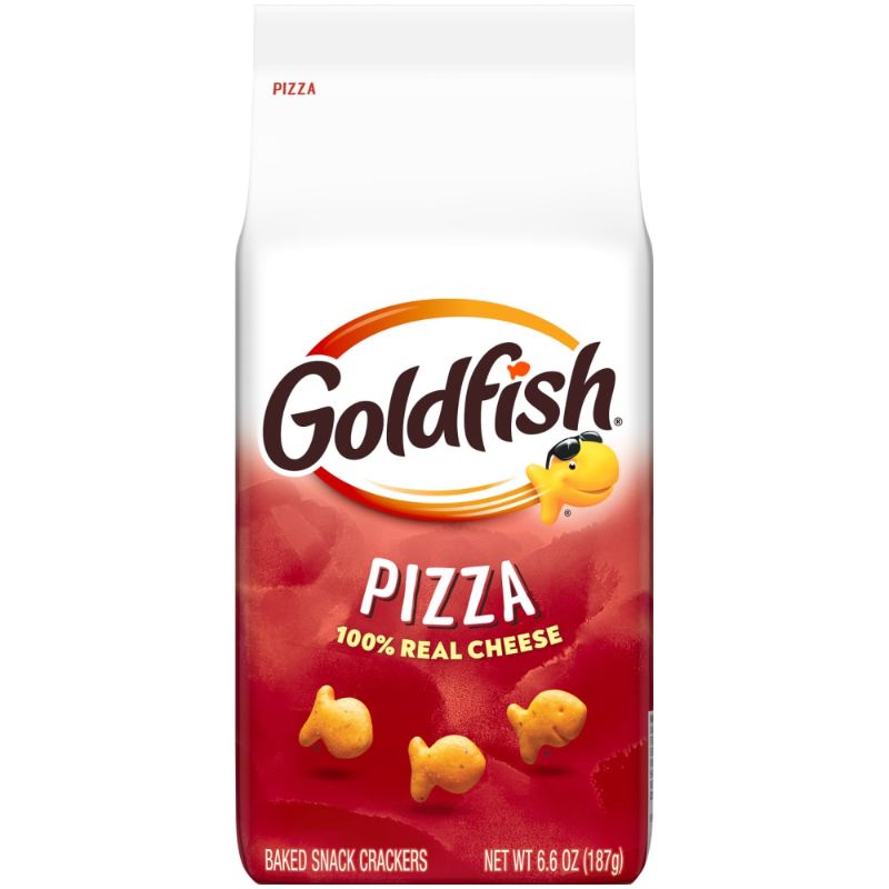 Photo 1 of Goldfish Pizza Cheese Crackers, 6.6 Oz Bag - Case of 24. - exp 5/11/25