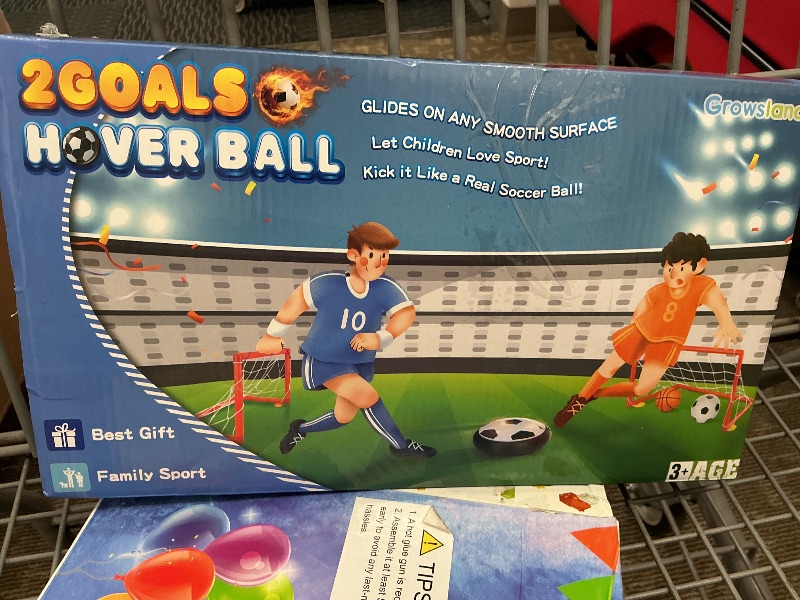 Photo 1 of Growsland Boy Toys Hover Soccer Ball with 2 Goals, Indoor Soccer Gifts for Boys, LED Hover Ball with Foam Bumper Inflatable Soccer Toys for 3 4 5 6 7 8 9 10+ Years Old Girls Boys