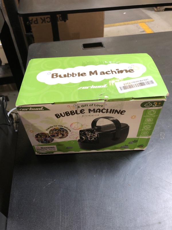 Photo 1 of Bubble Machine Durable Automatic Bubble Blower, 8000+ Bubbles Per Minute Bubbles for Kids Toddlers Bubble Maker Operated by Plugin or Batteries Bubble Toys for Indoor Outdoor Birthday Party