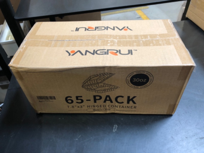 Photo 1 of YANGRUI To Go Containers, Reusable 65 Pack 7.8 Inch BPA Free Black Clamshell Food Container 30 oz Shrink Wrap 3 Compartment Freezer and Microwave Safe MFPP Take Out Boxes