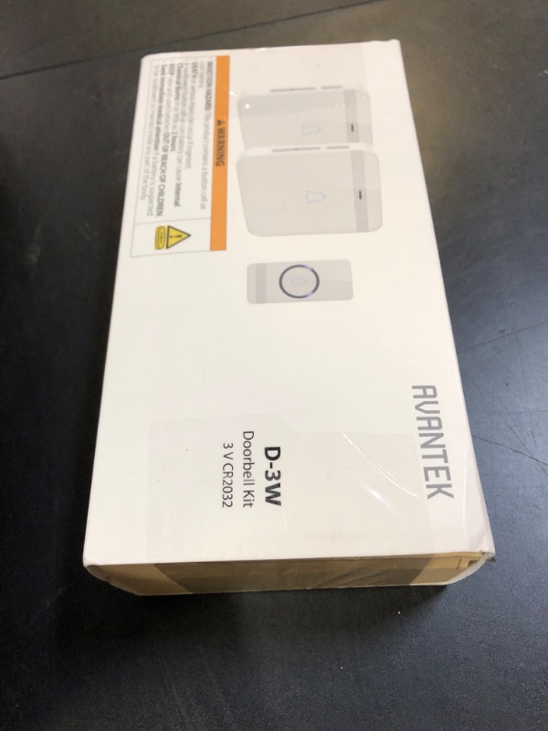 Photo 1 of AVANTEK Wireless Doorbell, D-3W Waterproof Door Chime Kit Operating at over 1300 Feet with 2 Plug-In Receivers, 52 Melodies, CD Quality Sound and LED Flash