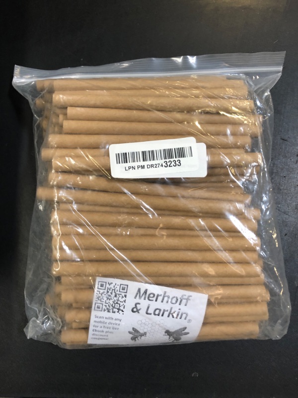 Photo 1 of Mason Bee Tubes | 100 Pack of 6 inch Long by 5/16 Inner Diameter Hole Cardboard Bee House Tubes | Great Paper Refills or Inserts/Liners for a B House, Condo, Hotel, or Nest