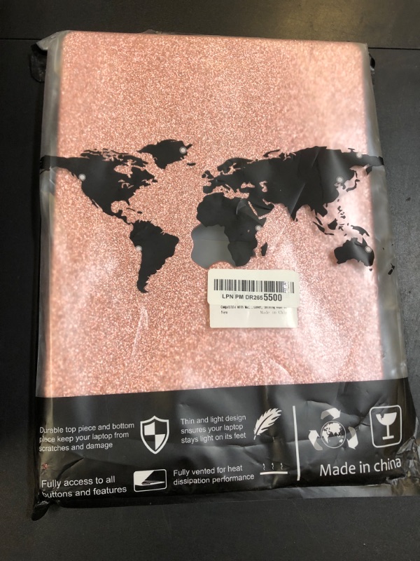 Photo 1 of iPAPA Compatible with MacBook Pro 14 inch Case 2025 2024 2023 2022 2021 M4 A3112 A3185 A3401 M3 A2918 A2992 M2 A2779 M1 A2442, Glitter Smooth Leather Hard Shell Case+Keyboard Cover, Shining Rose Gold