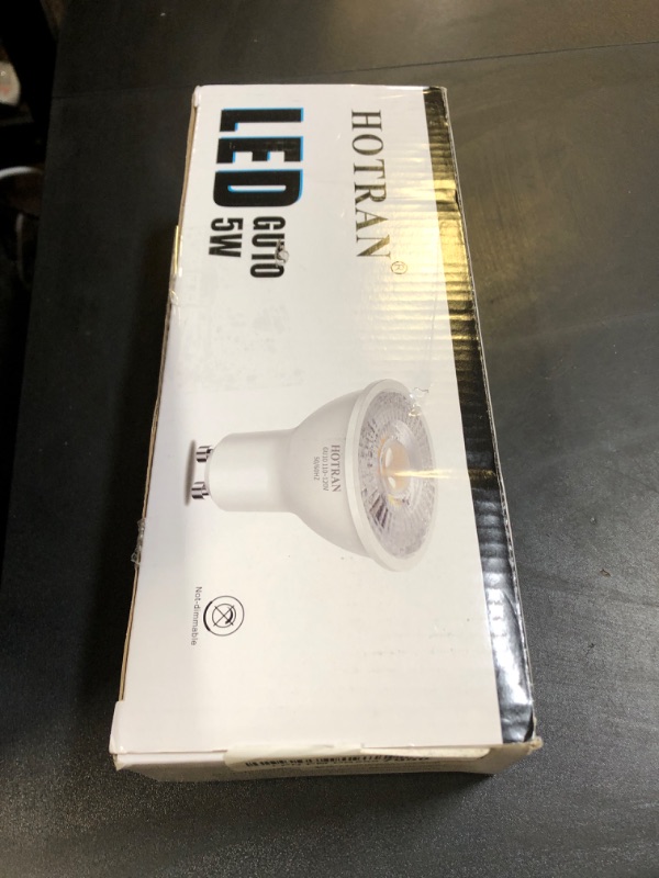Photo 1 of HOTRAN GU10 Led Bulb 5W 3000K, Flicker-Free Soft Warm Light Non-Dimmable Bulbs, 365LM, 40° Spot Light, Energy Saving Light Bulbs, Equivalent 40-50W GU10 Halogen Spotlight Bulbs