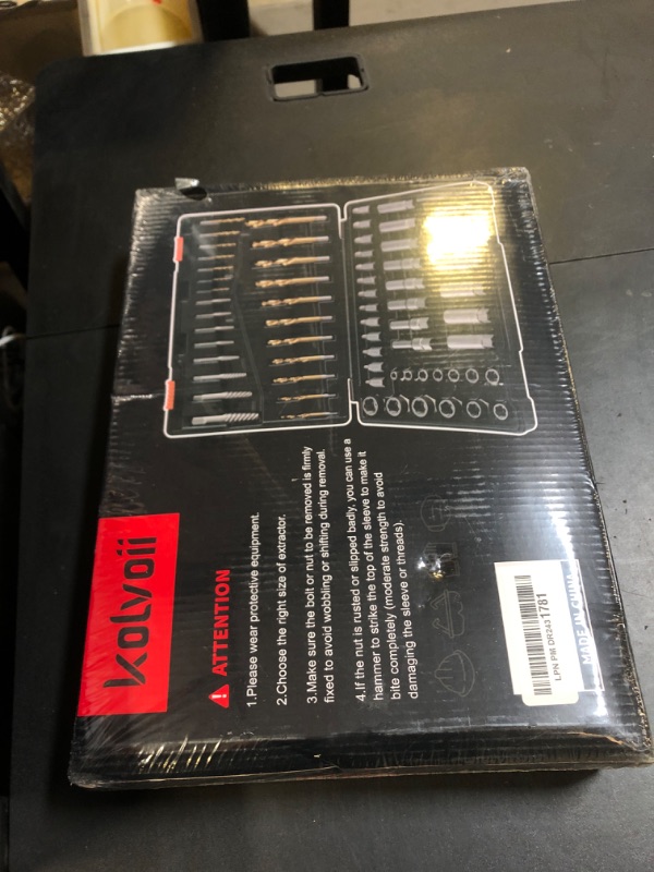 Photo 1 of Kolvoii Screw Extractor Set & Bolt Extractor Set, Broken Screw Extractor Kit, Stripped Lug Nut Remover Set, 67 PCS Easy Out Bolt Extractor Kit for Rusted, Rounded, Frozen Damaged Nuts, Screws, Bolts