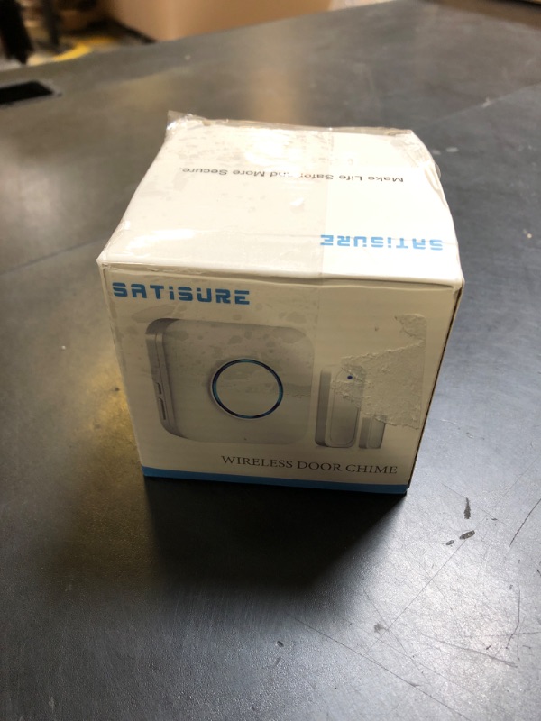 Photo 1 of Door Chime, Satisure Wireless Door Open Contact Sensor Alarm Chime with 600 FT Range 58 Chimes 5 Volume Levels LED Indicators, Door Ringer Alert for Business/Store/Home/Office When Entering