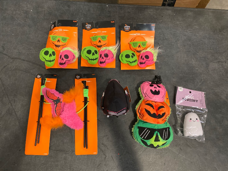 Photo 1 of 8 items of halloween cat toys 