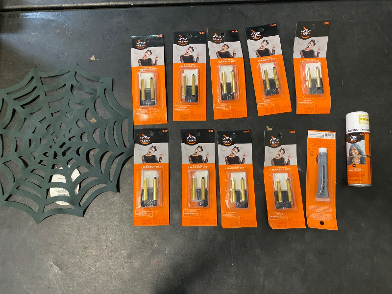 Photo 1 of 12 Items of halloween makeup and decor.