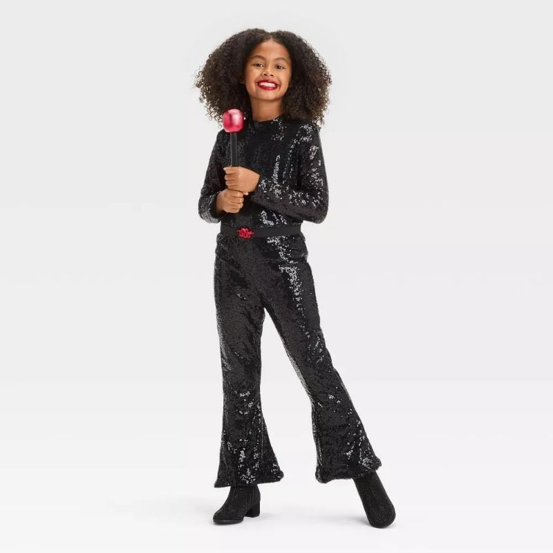 Photo 1 of Size Med Large Girls Hyde & Eek GLAM POP STAR Costume Jumpsuit Microphone