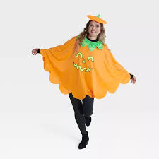 Photo 1 of Adult Glows under blacklight Pumpkin Capelet 