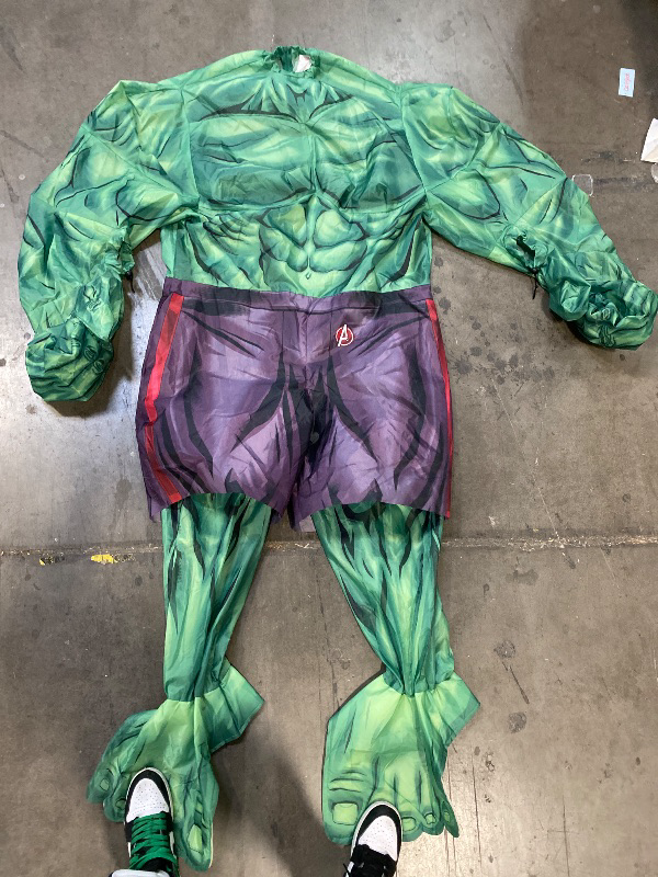 Photo 1 of Marvel Inflatable The Incredible Hulk Kid's Costume - Battery Powered Inflatable Muscle Bodysuit, Mask