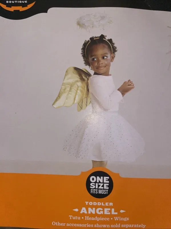 Photo 1 of Hyde and Eek Toddler Girls Angel Costume( One Size) Tutu  And Halo 