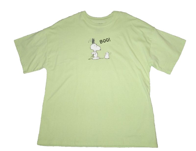 Photo 1 of Size Small Peanuts Snoopy Halloween Shirt Lime Green Oversized New