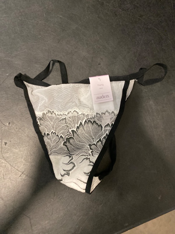 Photo 1 of Size XL Women's Floral Print Lace and Mesh String Thong - Auden