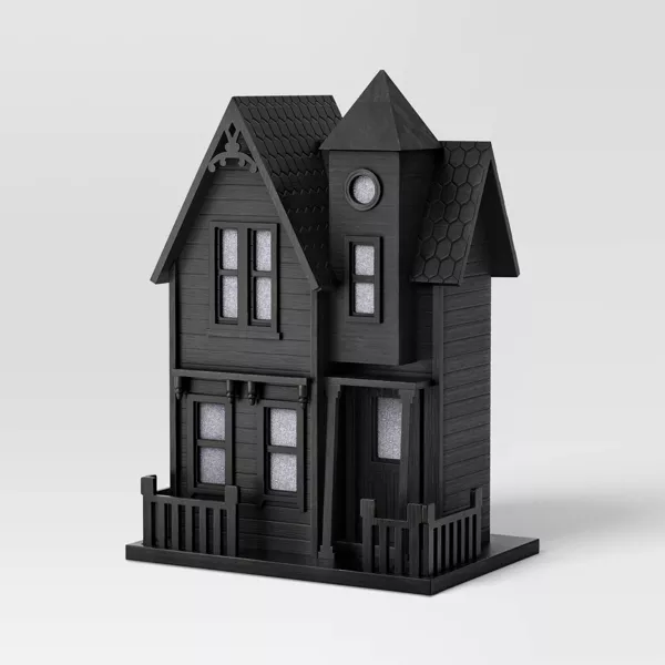 Photo 1 of Large Haunted House Figurine Black - Threshold