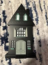 Photo 1 of  Mantel Wood Haunted Ghost House Black - Hyde & EEK