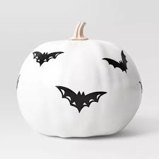 Photo 1 of Target 7.25" Foam Painted Pumpkin with Bats Halloween - Hyde & EEK
